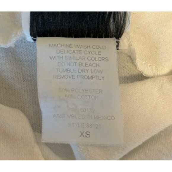 Vintage BonWorth White Tee With Embroidered American Flag Design Sz XS - Picture 6 of 7